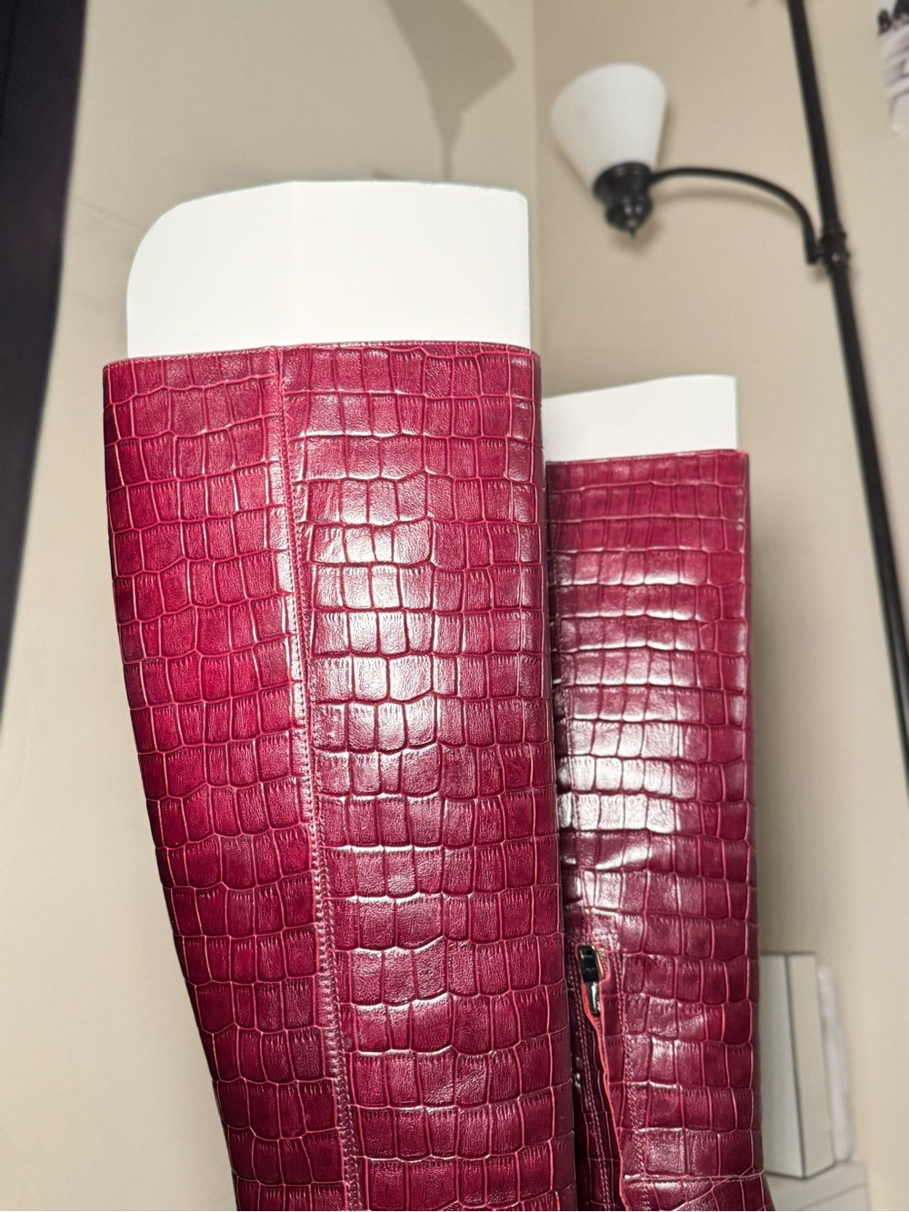 New Coach Brigitte Boot Croc-Embossed
Over-the-Knee Boots in Burgundy size 8 - Picture 12 of 16